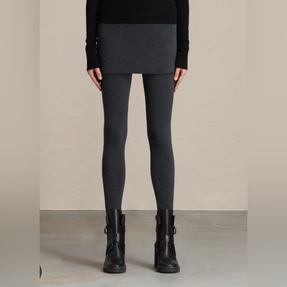 All Saints Raffi Leggings Color Charcoal Size S NWT